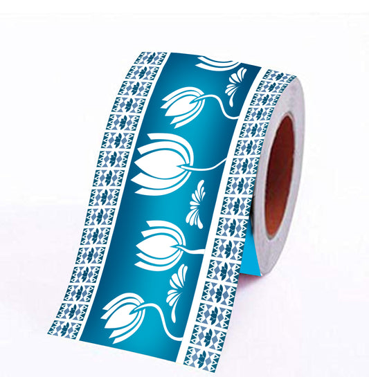 Lotus Design Border Tile Sticker