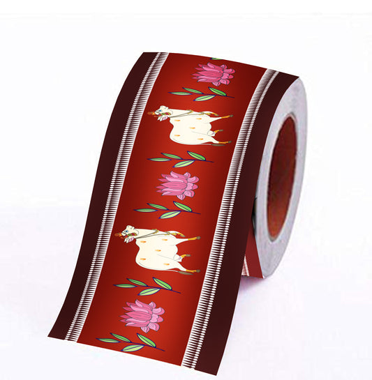 Pichwai Border Sticker  9ft x 4 Inch